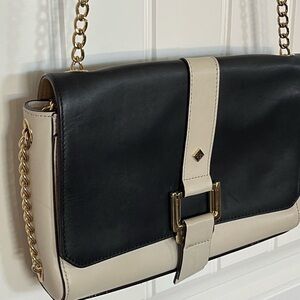 Antonio Melani NEW Elegant Black and Cream Shoulder Bag 10 x 7